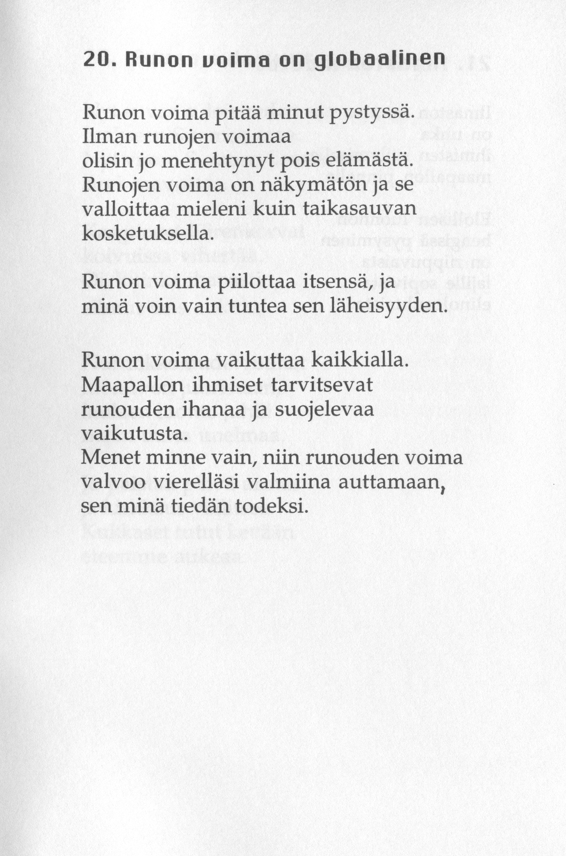 Scanned page 25 of Runoja Sipoosta, osa XI; complete transcript available below.