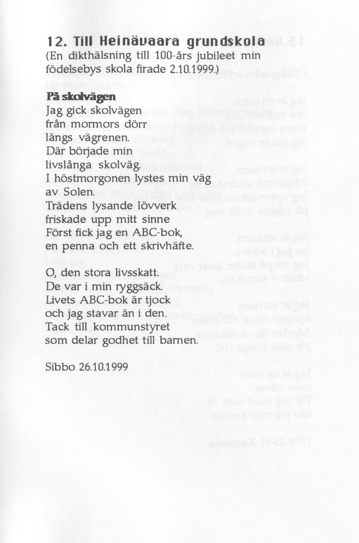 Scanned page 17 of Dikter från Sibbo, del V; complete transcript available below.