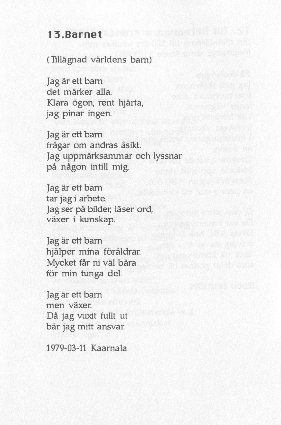 Scanned page 18 of Dikter från Sibbo, del V; complete transcript available below.
