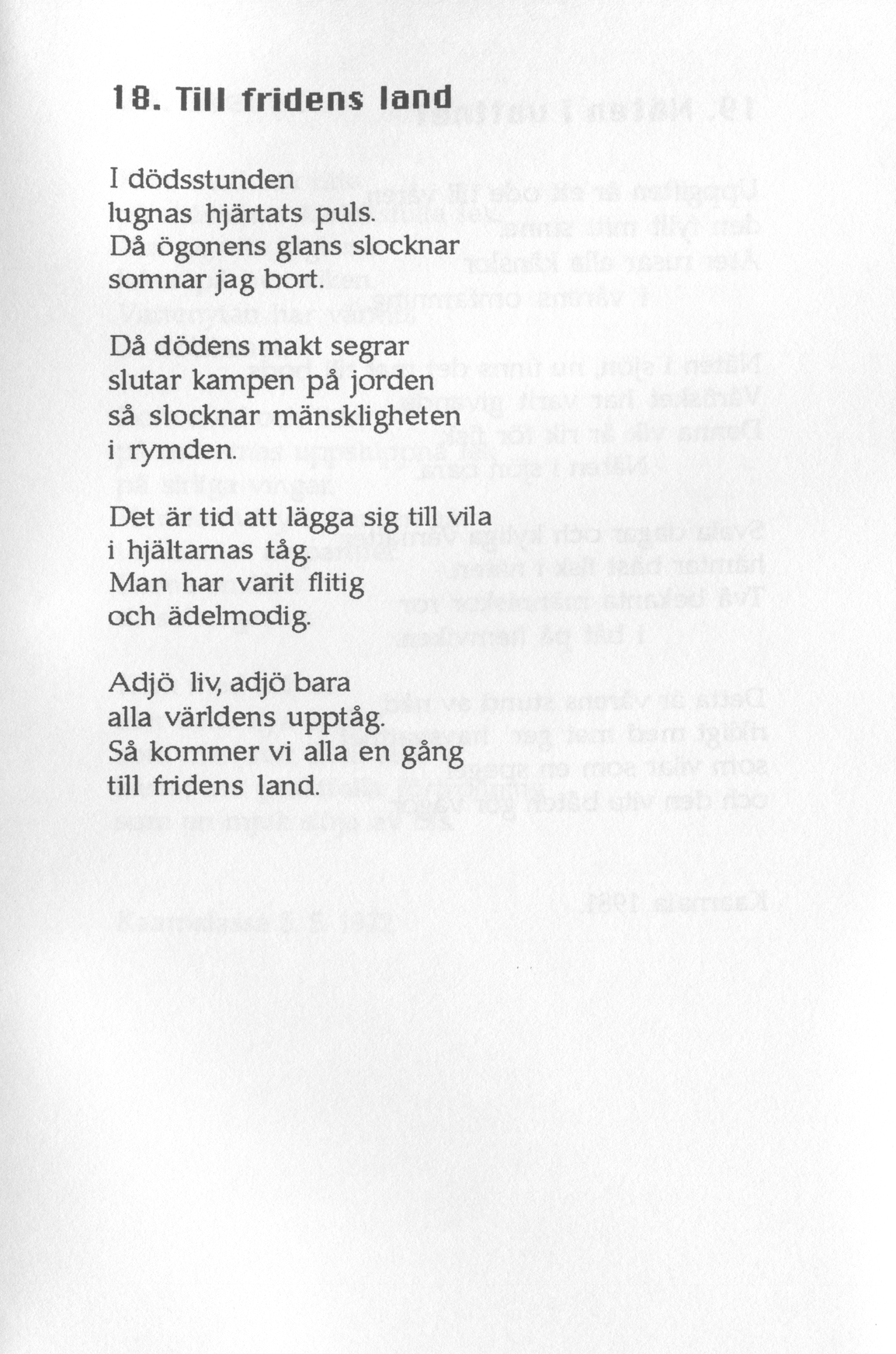 Scanned page 23 of Dikter från Sibbo, del V; complete transcript available below.