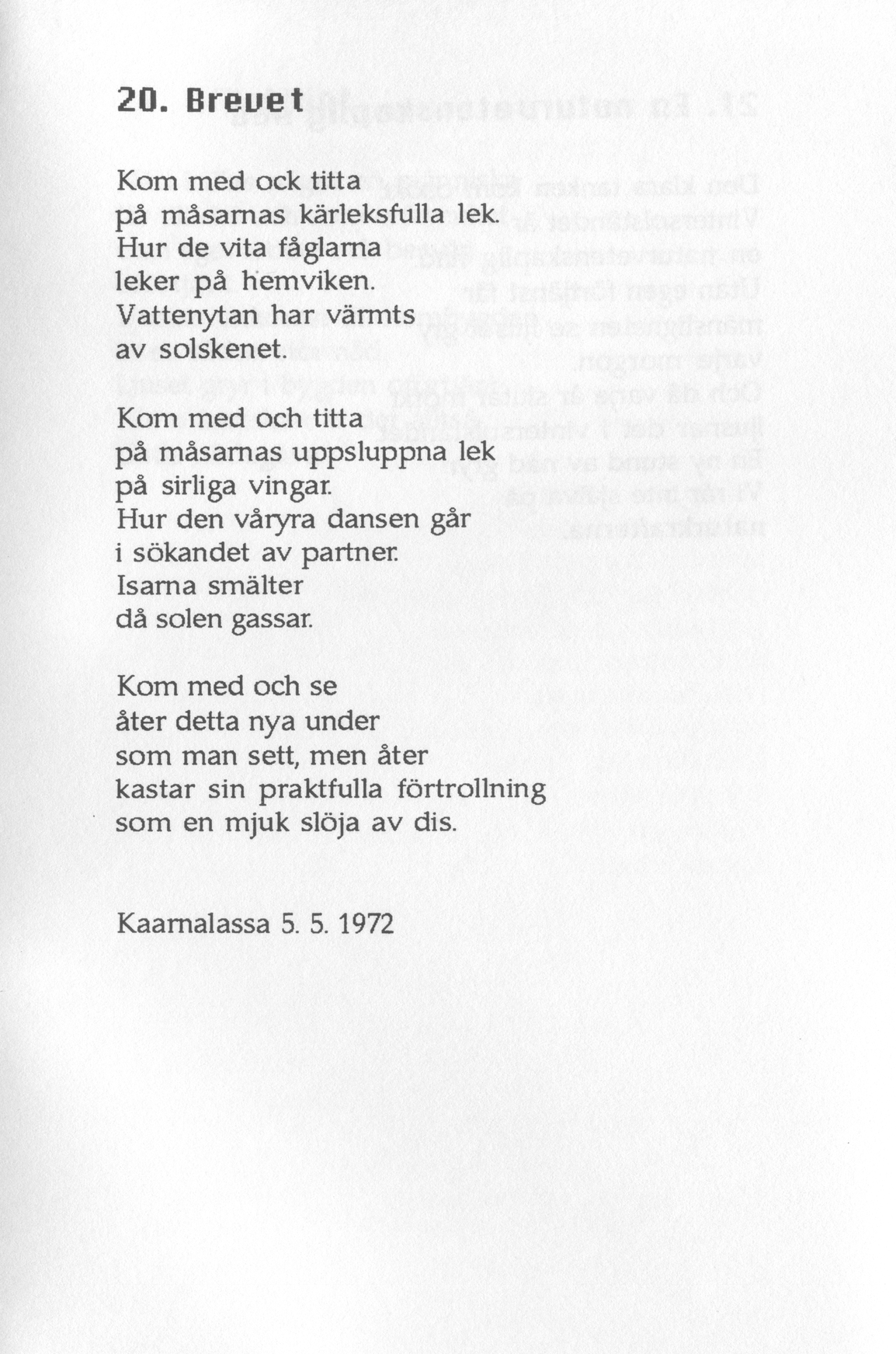 Scanned page 25 of Dikter från Sibbo, del V; complete transcript available below.